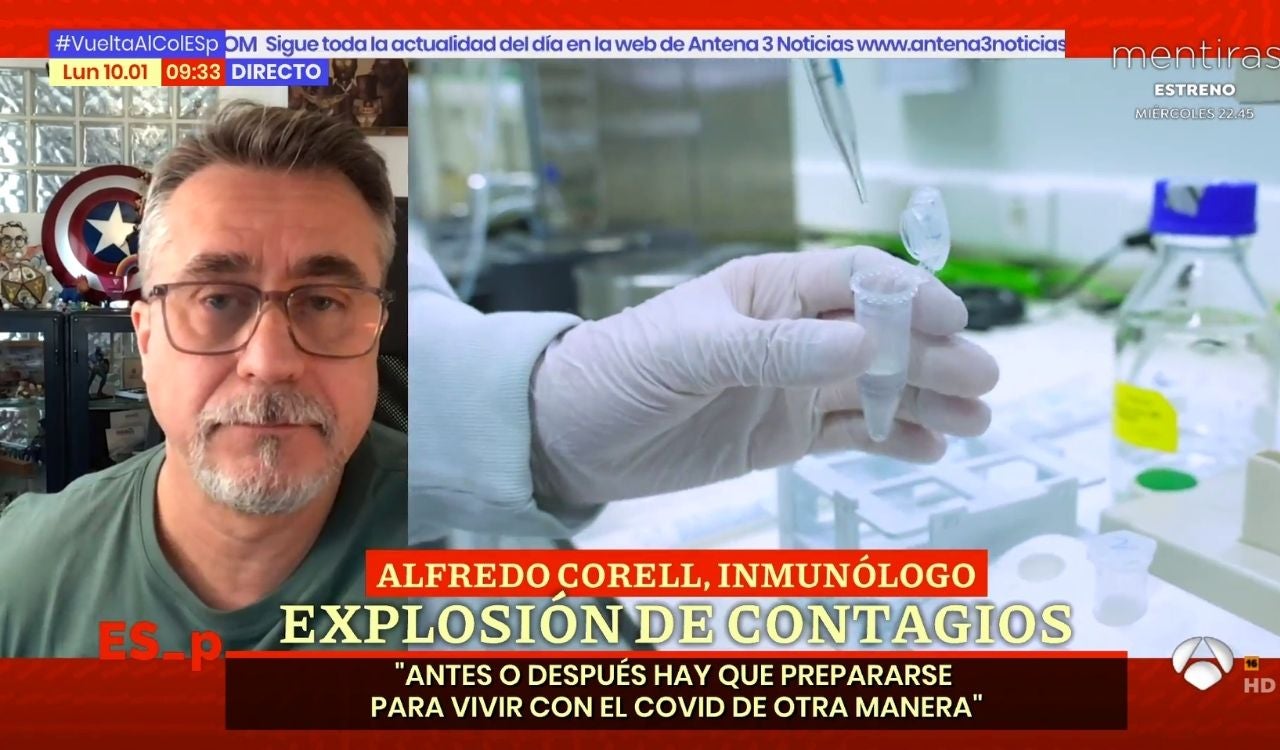 ¿Qué pasará en España a finales de enero con ómicron? La predicción del inmunólogo Alfredo Corell ¿Qué pasará en España a finales de enero con ómicron? La predicción del inmunólogo Alfredo Corell