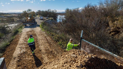 Trabajos para evitar daños del Ebro en Zaragoza