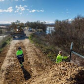 Trabajos para evitar daños del Ebro en Zaragoza