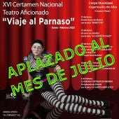 Se aplaza el Festival de Teatro Aficionado “Viaje al Parnaso”