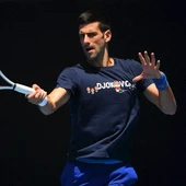 El tenista serbio Novak Djokovic durante un entrenamiento en Melbourne, Australia El tenista serbio Novak Djokovic durante un entrenamiento en Melbourne, Australia