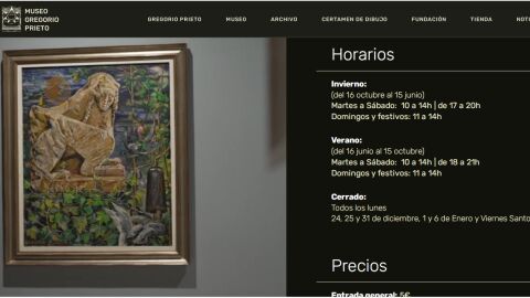 P&aacute;gina web del Museo Gregorio Prieto