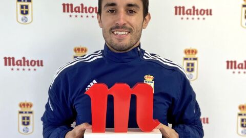 Gast&oacute;n Brugman, futbolista del Oviedo, mejor jugador del mes de diciembre.