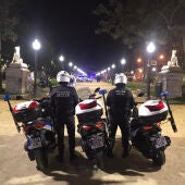 Agentes de la Policía Local en el Parque de Canalejas