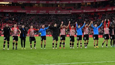 Celebración de los jugadores del Athletic Celebración de los jugadores del Athletic