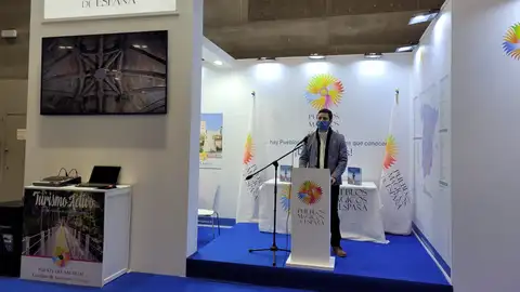 Samuel Lago, alcalde de Cambados; durante su presentación en Fitur 2022 Más de Uno Pontevedra