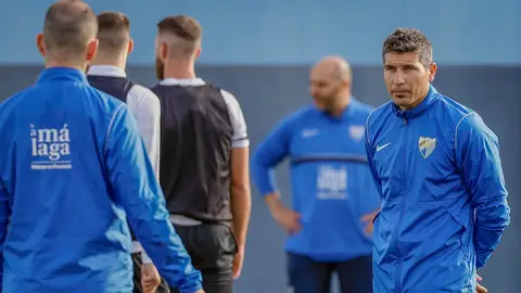 Funes, en el entrenamiento del Málaga CF Funes, en el entrenamiento del Málaga CF