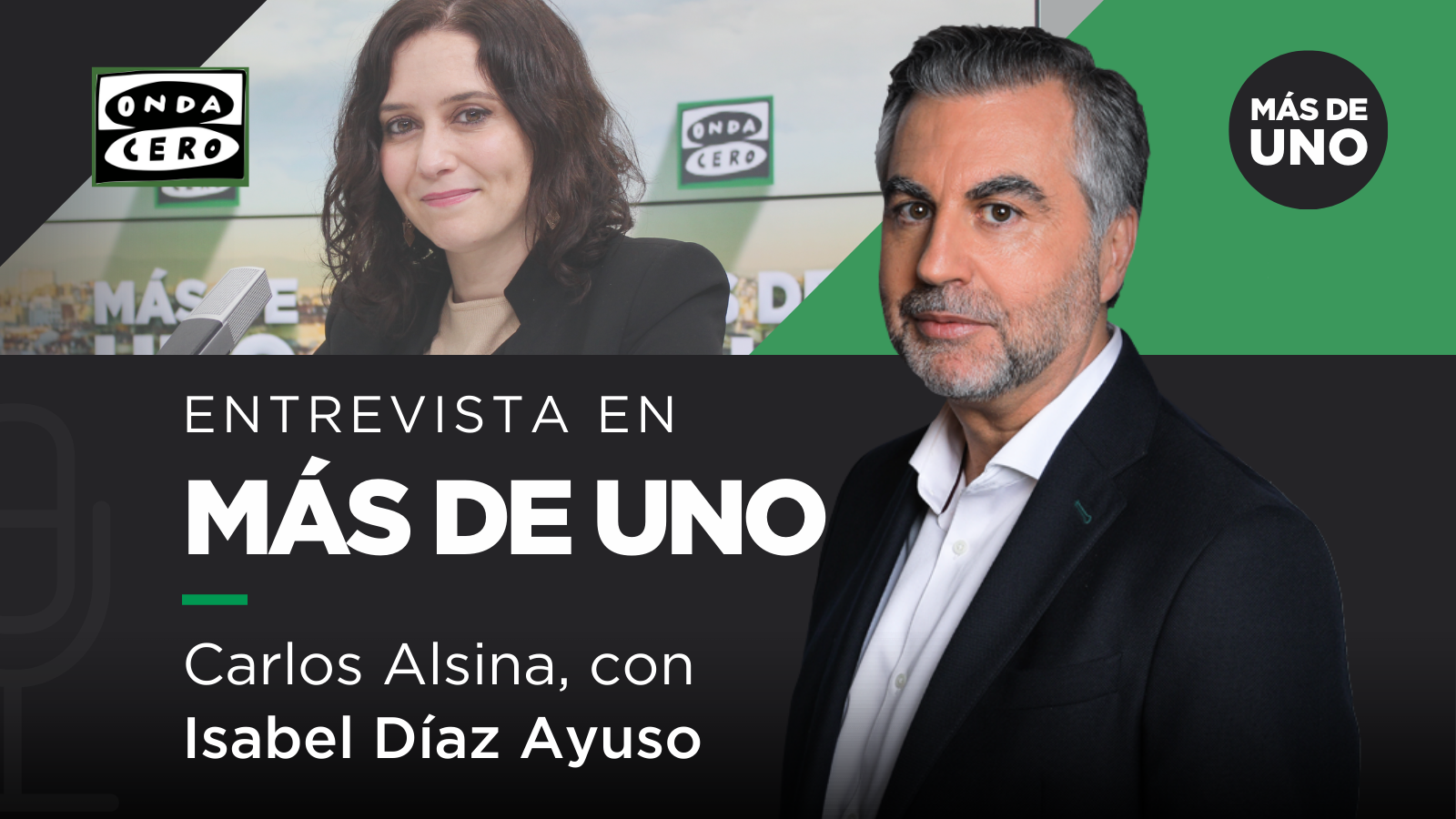 Carlos Alsina entrevista este miércoles a Isabel Díaz Ayuso en Más de uno Carlos Alsina entrevista este miércoles a Isabel Díaz Ayuso en Más de uno