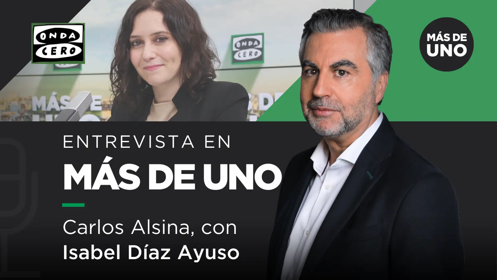 Carlos Alsina entrevista este miércoles a Isabel Díaz Ayuso en Más de uno