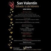 Menú especial San Valentín de Venta Magullo