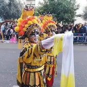 Comparsa durante el desfile Comparsa durante el desfile