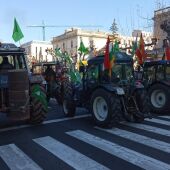 Tractorada histórica en el centro de Logroño