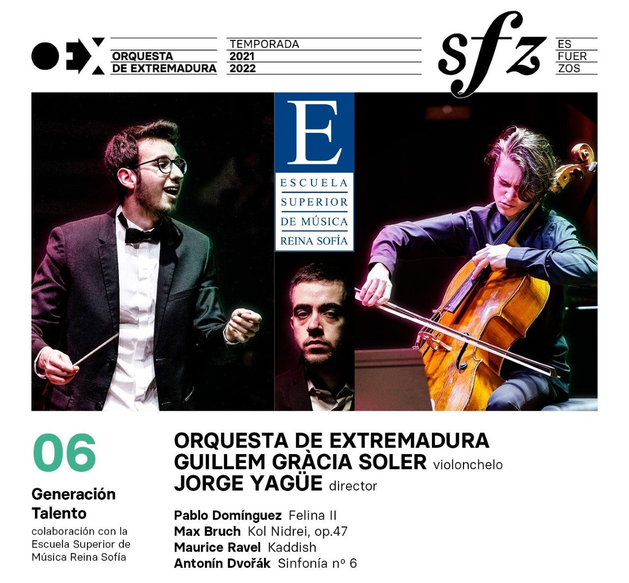 La Orquesta de Extremadura y la E.S. de Música Reina Sofía colaboran para dar paso al talento joven La Orquesta de Extremadura y la E.S. de Música Reina Sofía colaboran para dar paso al talento joven