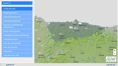 Así estará el tiempo hoy en Asturias 27-1 Así estará el tiempo hoy en Asturias 27-1