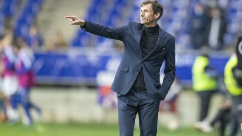 Jos&eacute; &Aacute;ngel Ziganda, en la banda del Carlos Tartiere