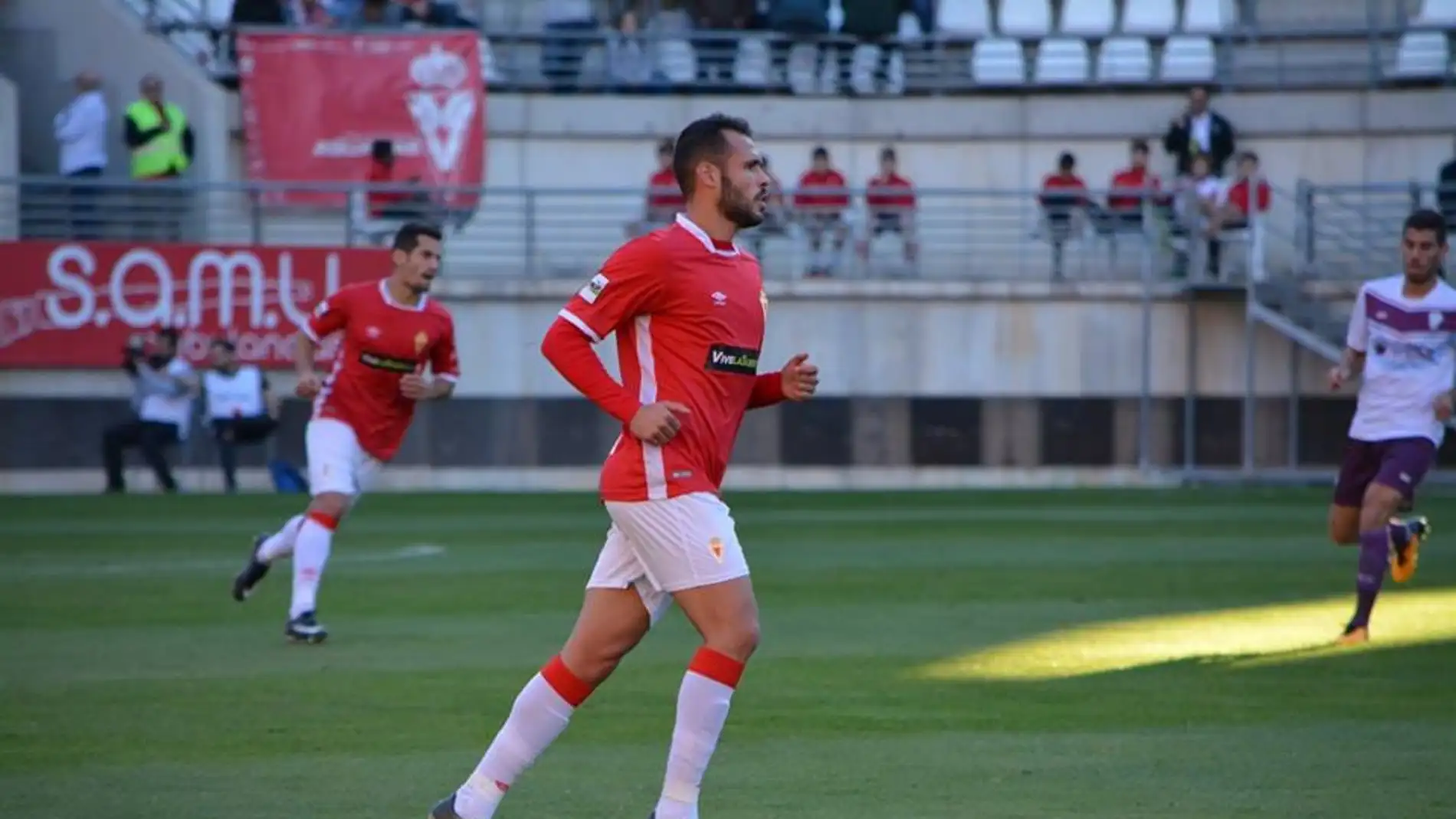 Santi Jara sale del UCAM y el Real Murcia es el mejor postulado para su llegada. Imagen de archivo de la temporada 2017-18