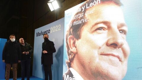 El candidato del Partido Popular a la presidencia de Castilla y Le&oacute;n, Alfonso Fern&aacute;ndez Ma&ntilde;ueco, durante el acto de inicio de campa&ntilde;a que los populares han celebrado hoy jueves en Valladolid. 