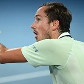 El tenista ruso Daniil Medvedev durante el partido contra Stephanos Tsitsipas El tenista ruso Daniil Medvedev durante el partido contra Stephanos Tsitsipas