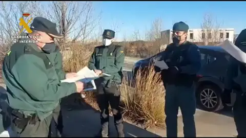 Imágenes del dispositivo de búsqueda de la Guardia Civil de hoy en Traspinedo Imágenes del dispositivo de búsqueda de la Guardia Civil de hoy en Traspinedo