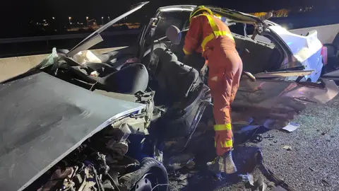 Estado en que ha quedado uno de los vehículos accidentados Estado en que ha quedado uno de los vehículos accidentados