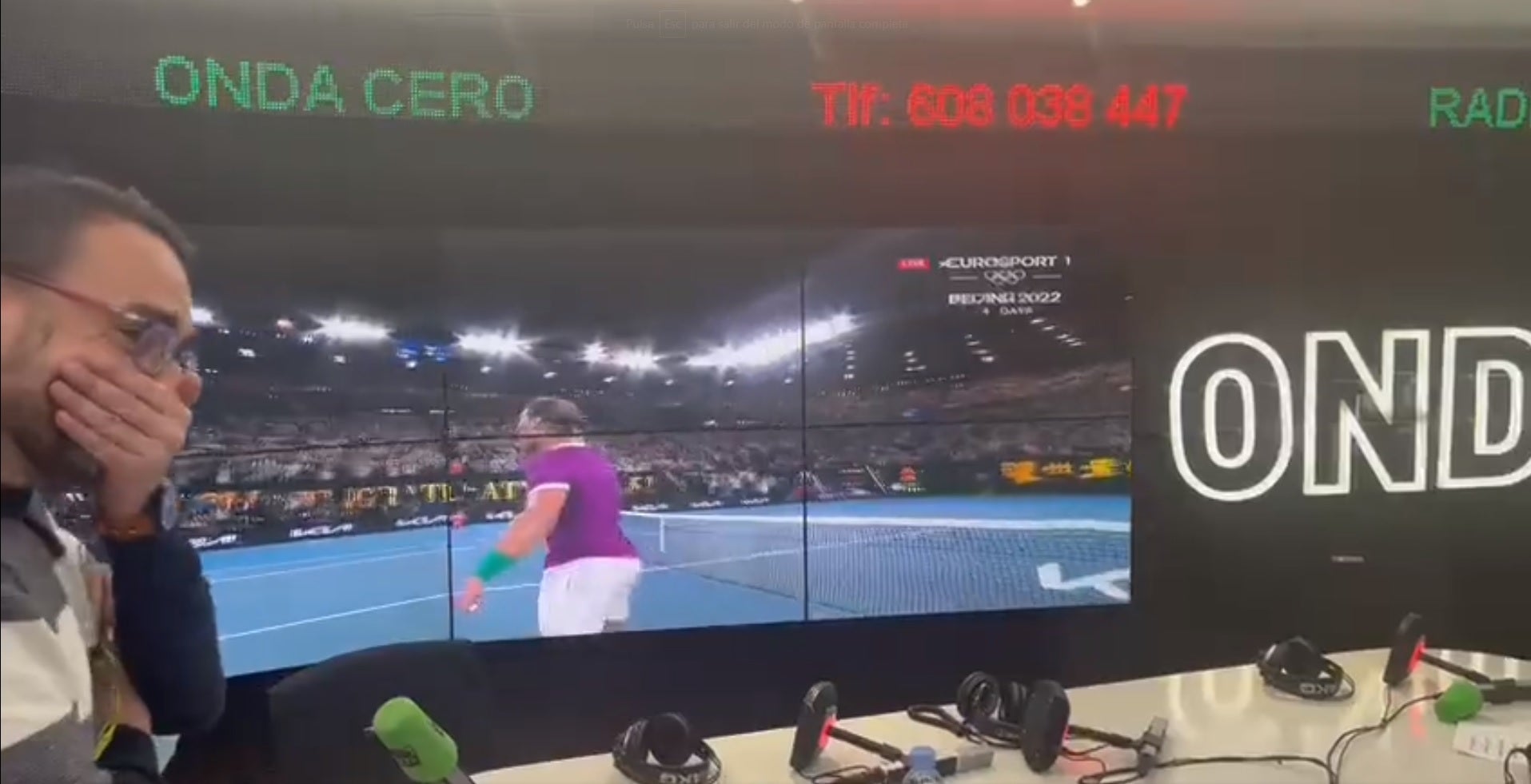 "Tipología de la lágrima": la emoción y las lágrimas de Edu García tras la victoria de Rafa Nadal "Tipología de la lágrima": la emoción y las lágrimas de Edu García tras la victoria de Rafa Nadal