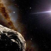 Ilustración asteroide troyano 2020 XL5