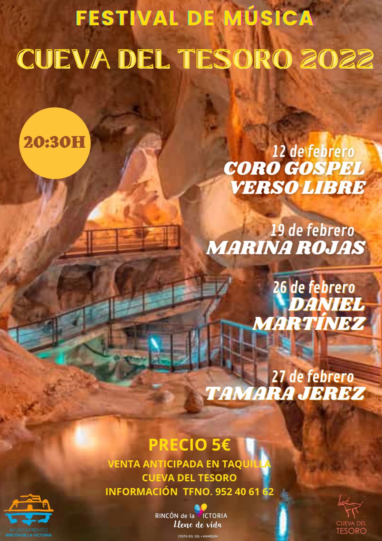 El Festival de Música de la Cueva del Tesoro regresa con un cartel de lujo para este mes de febrero El Festival de Música de la Cueva del Tesoro regresa con un cartel de lujo para este mes de febrero