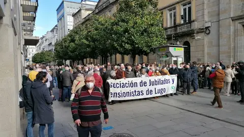 Huelga de cajeros Convocada por la asociación de jubilados de Lugo