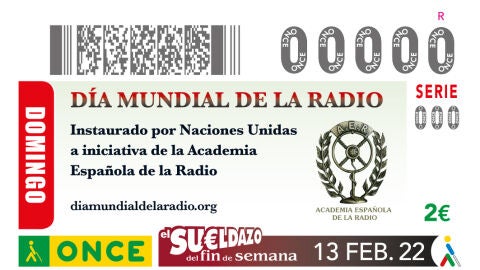 Cupón conmemorativo del Día Mundial de la Radio 