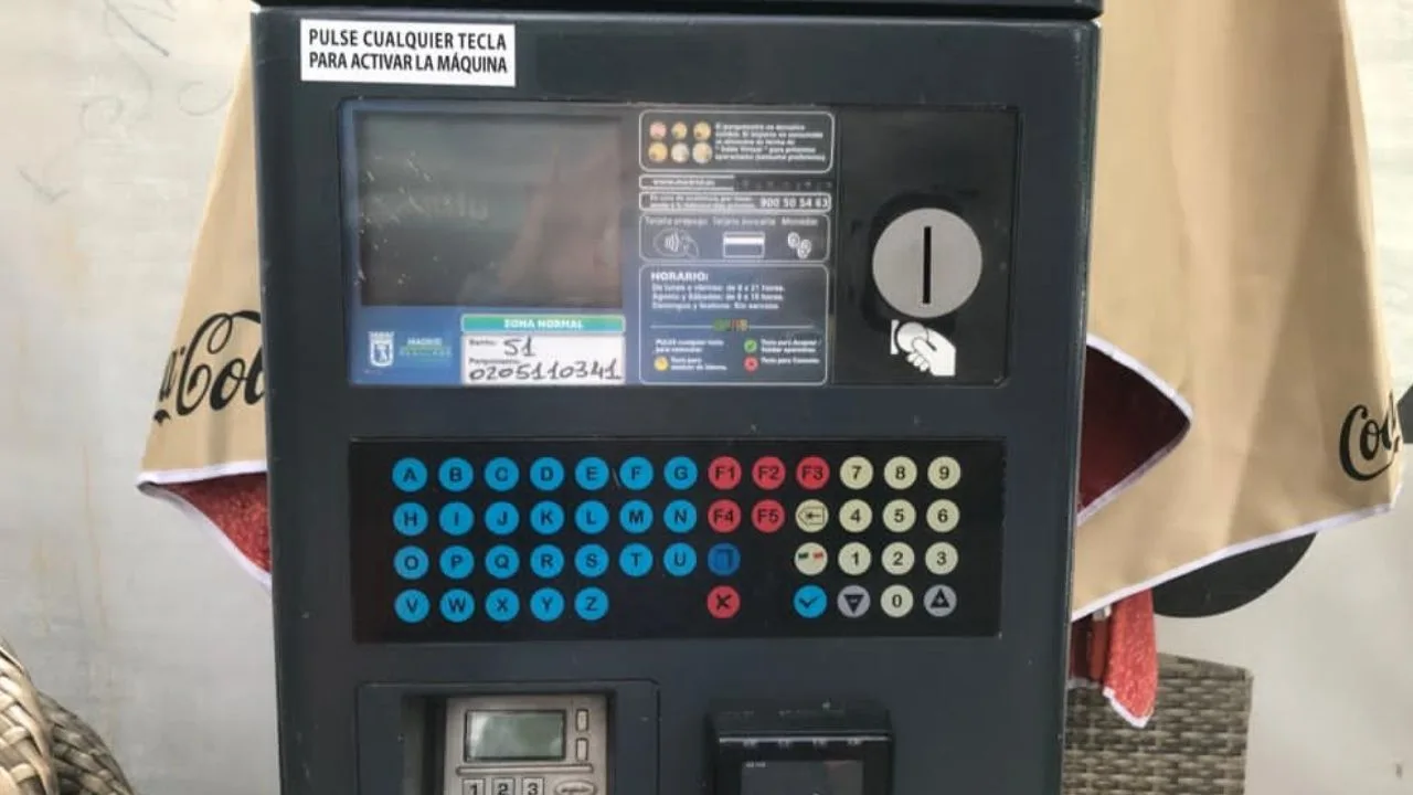Imagen de un parquímetro de Madrid