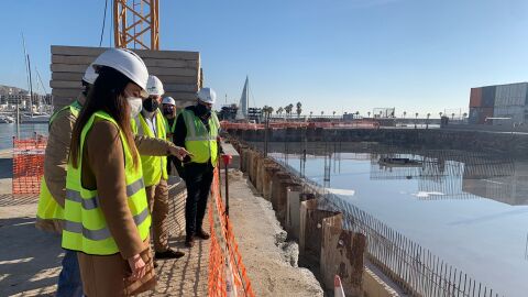 Obras del edificio de Distrito Digital en el Puerto de Alicante 