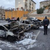 Coches quemados en Ceuta