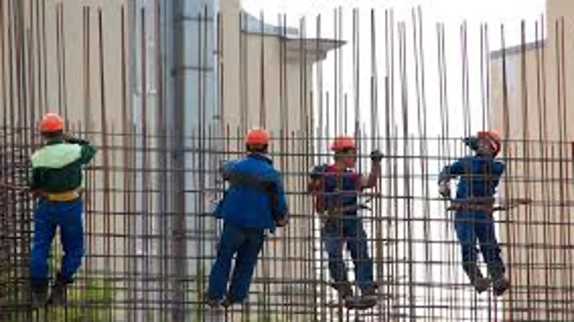 Trabajadores en una obra de la construcción