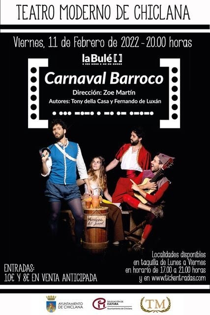 El 'Carnaval Barroco' de Zoe Martín llega al Teatro Moderno de Chiclana El 'Carnaval Barroco' de Zoe Martín llega al Teatro Moderno de Chiclana