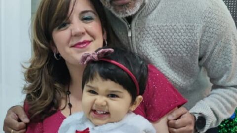 La familia de Eligia en una foto de archivo