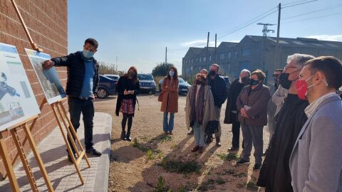 El vicealcalde de València y concejal de Ecología Urbana, Sergi Campillo, en su visita a las obras de los tanques de tormentas