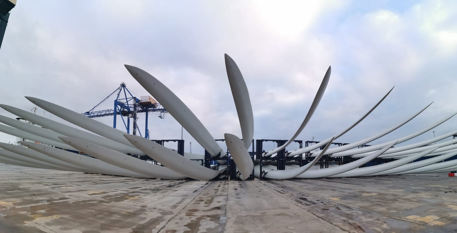 El tráfico de mercancía eólica crece más de un 500% desde 2019 en Port Castelló El tráfico de mercancía eólica crece más de un 500% desde 2019 en Port Castelló