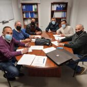 Reunión celebrada hoy en Chiclana con la plantilla de limpieza