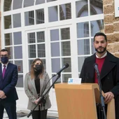 Mario González en rueda de prensa Mario González en rueda de prensa