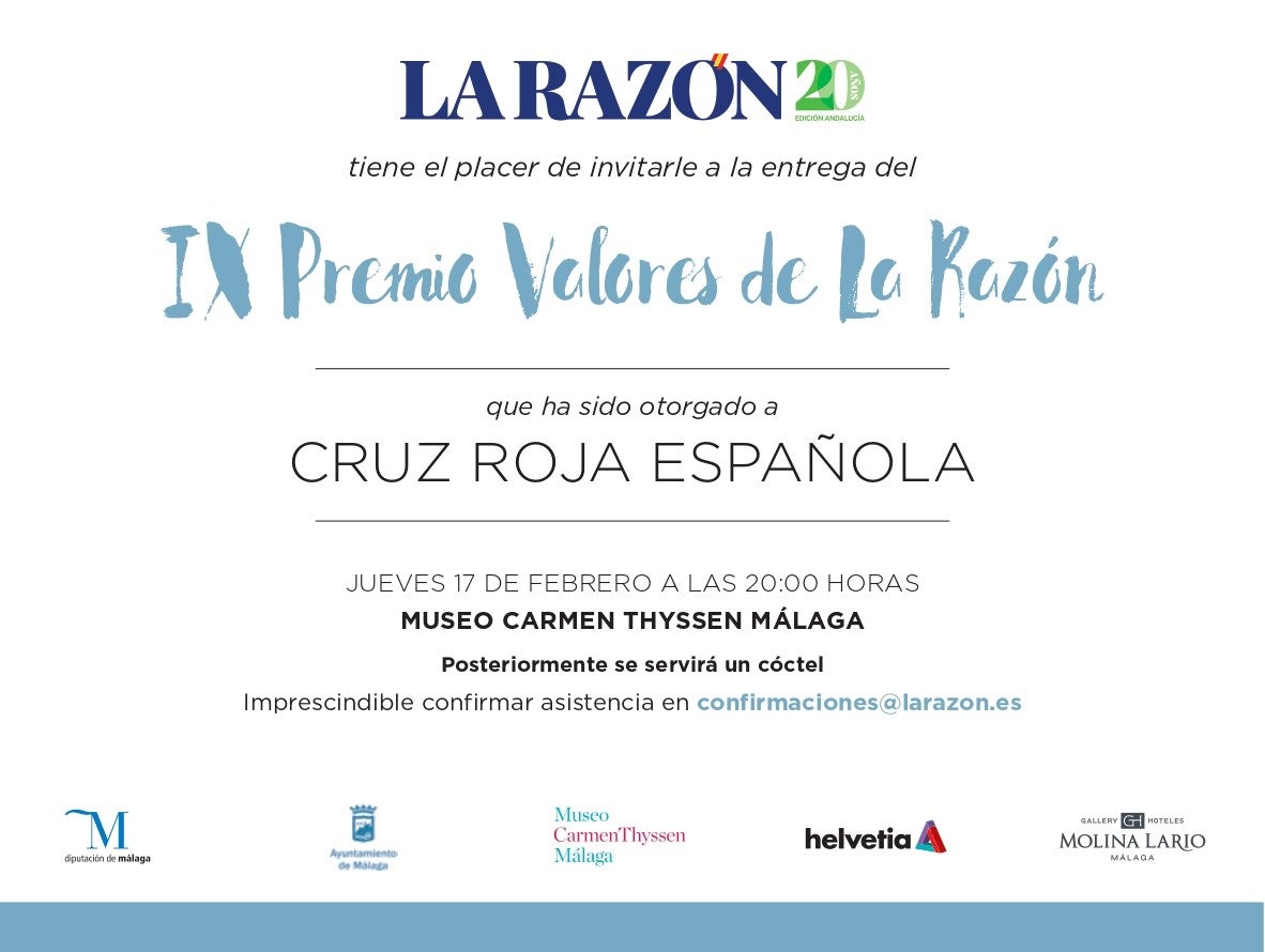 La Razón entrega hoy los IX Premios Valores a Cruz Roja La Razón entrega hoy los IX Premios Valores a Cruz Roja