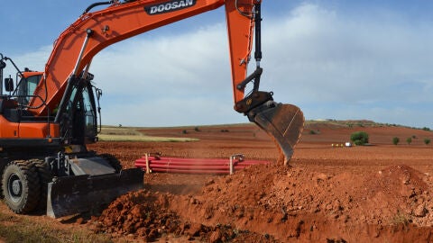 Obras en uno de los pozos de emergencia en Almagro