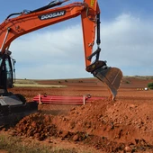 Obras en uno de los pozos de emergencia en Almagro Obras en uno de los pozos de emergencia en Almagro