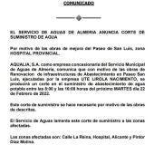 Aqualia anuncia cortes de agua en el Casco Histórico para este martes