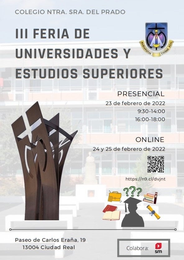 El Colegio Marianistas de Ciudad Real celebra este miércoles la 3ª Feria de Universidades y Estudios Superiores El Colegio Marianistas de Ciudad Real celebra este miércoles la 3ª Feria de Universidades y Estudios Superiores