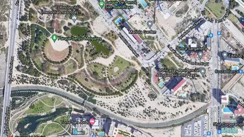 Parcela que se acondicionará para acoger El Circo del Sol Parcela que se acondicionará para acoger El Circo del Sol