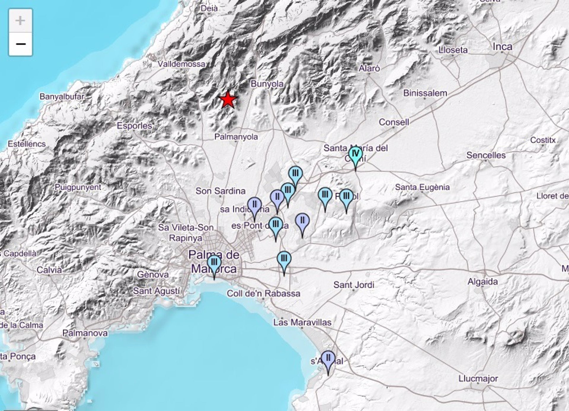 Constatan dos terremotos de magnitud 2,2 y 2,5 en Deià y Bunyola Constatan dos terremotos de magnitud 2,2 y 2,5 en Deià y Bunyola