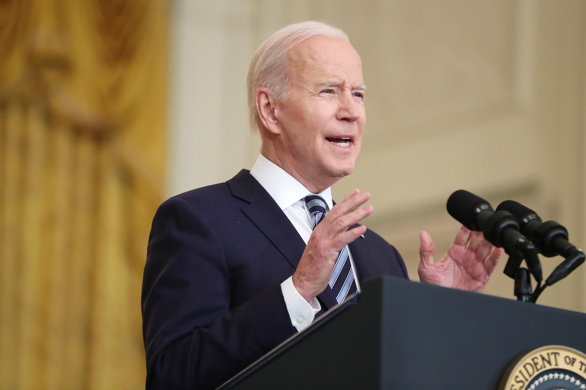 Biden, en un encuentro con líderes sindicales: "Si voy a la guerra, voy con vosotros" Biden, en un encuentro con líderes sindicales: "Si voy a la guerra, voy con vosotros"