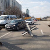 Cortes en las calles de Ucrania 