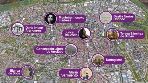 Calles de Vitoria con nombres de mujer