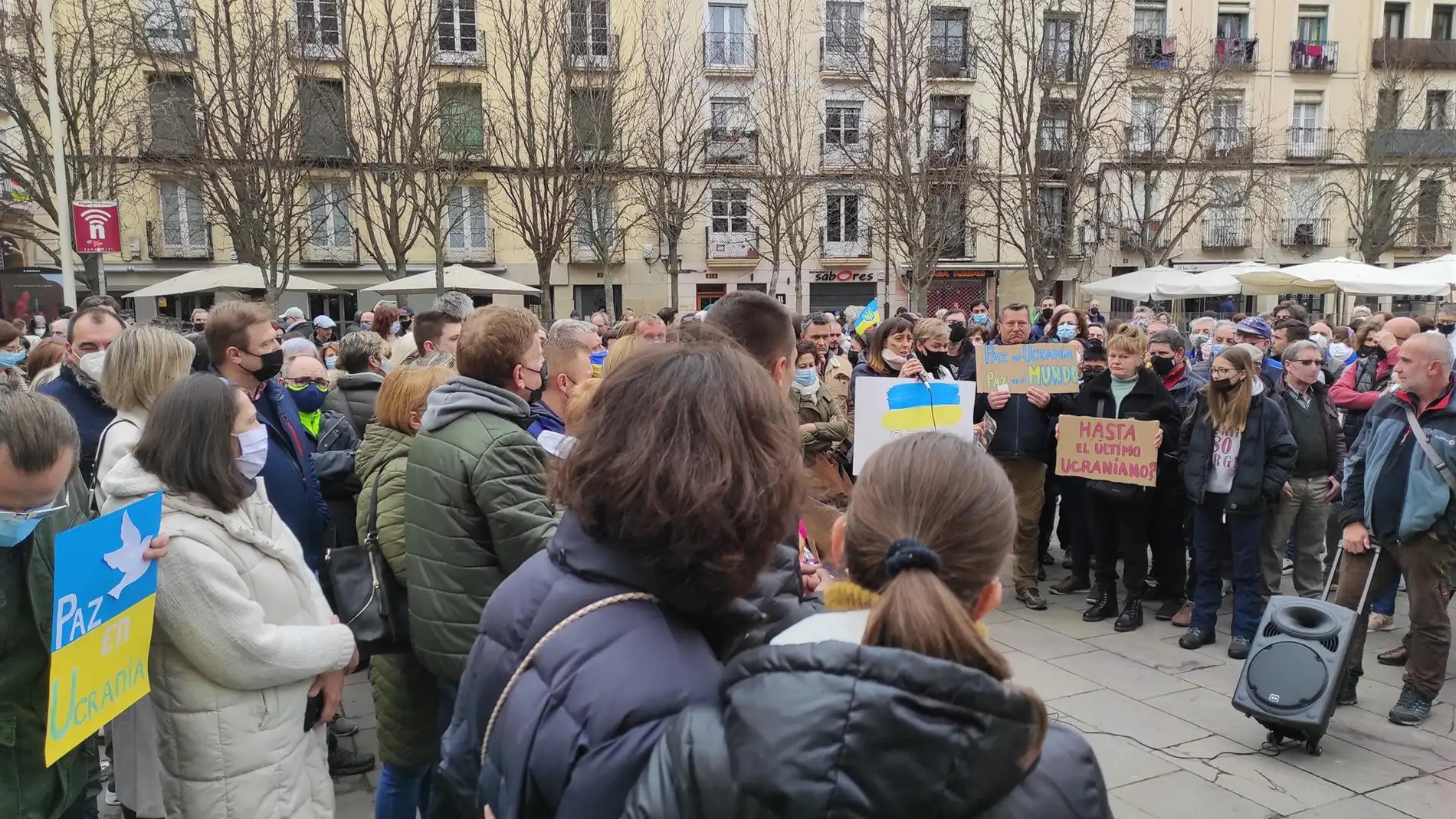 Manifestación de ucranianos en Logroño